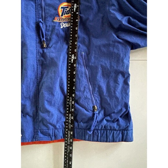 Men’s Vintage XL Reversible NASCAR Tide Racing Puffer Jacket with Hidden Hood - Picture 8 of 12